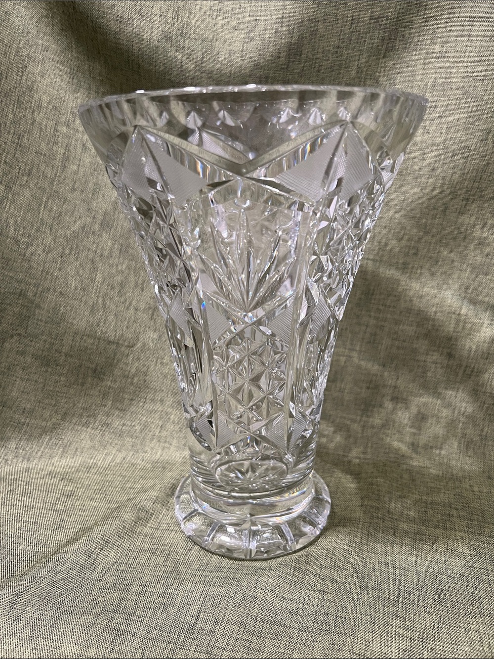 American Brilliant Crystal Vintage Vase